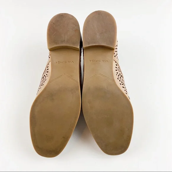 Via Spiga Tan Perforated Flats - Picture 10 of 11